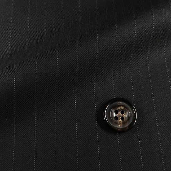 ロロピアーナ Four Seasons Super130's ブラック ピンストライプ ２ピース