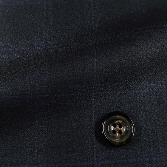 ロロピアーナ Four Seasons Super130's 濃紺 チェック ２ピース