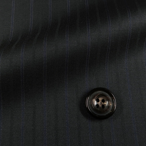 ロロピアーナ Super130's ブラック シャドーストライプ ２ピース