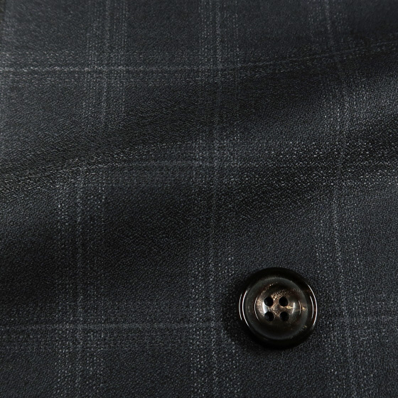 ロロピアーナ Four Seasons Super130's ブラック チェック ２ピース